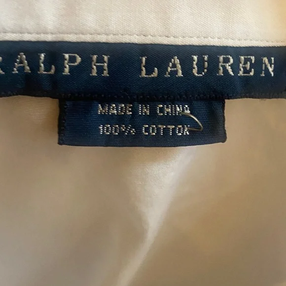 Ralph Lauren 100% Cotton White Ruffled Popover Blouse Size 12 - Picture 8 of 10